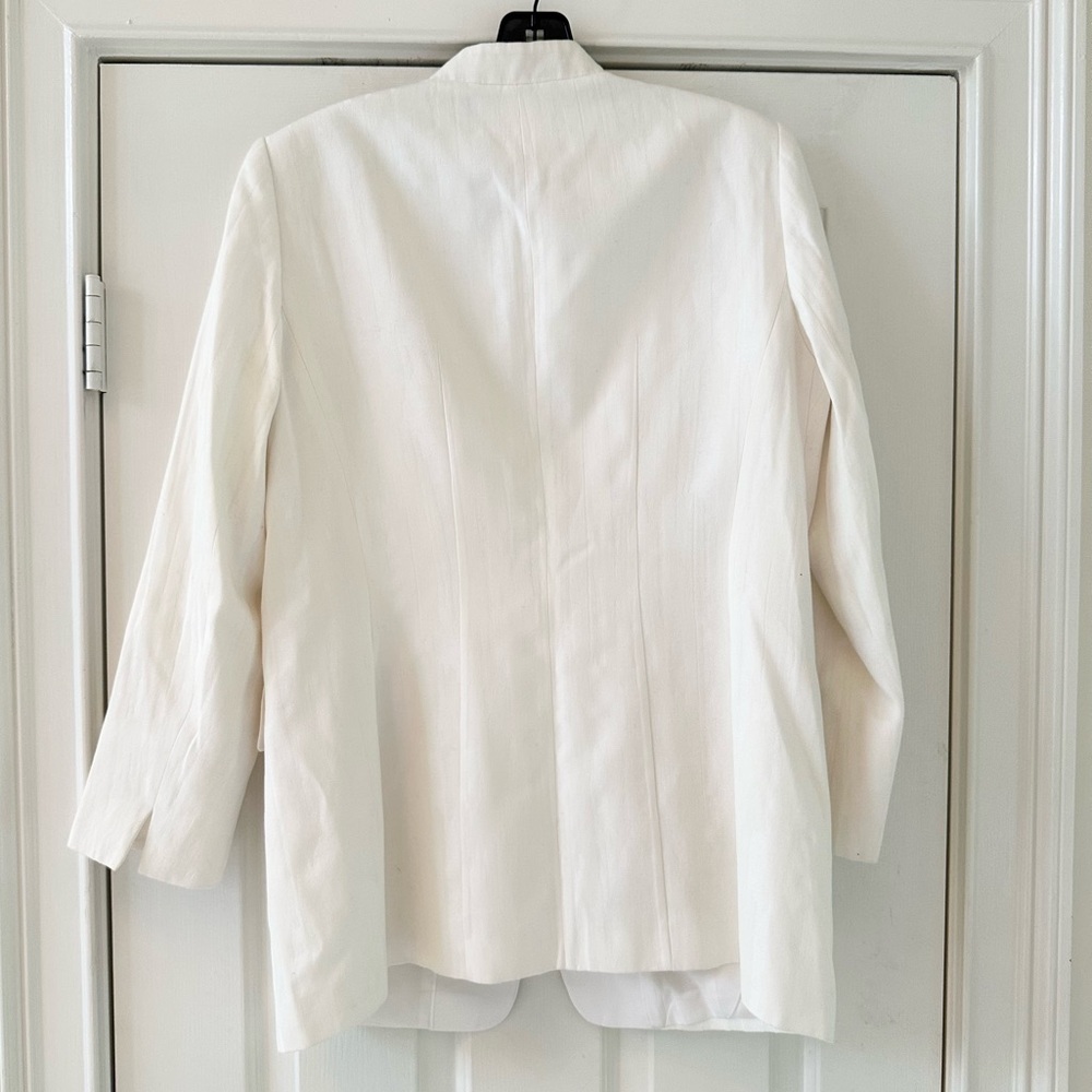 Lafayette 148 New York Blazer - Cream / White - Picture 6 of 8